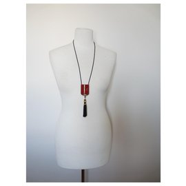 Yves Saint Laurent-Pendant necklaces-Dark red