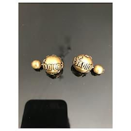 Dior-Boucles d'oreilles-Doré