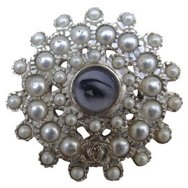 Chanel-Broches et broches-Argenté