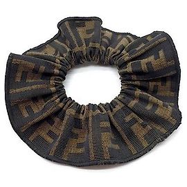 Fendi Vintage FF Scrunchie Caqui