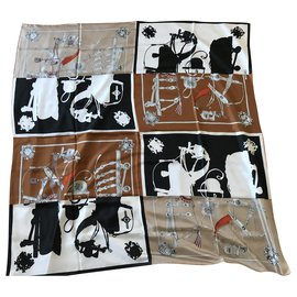 Hermès Sciarpa Harnais de Cour en Patch 140 Multicolore