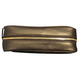 Chopard toiletry bag dark blue grained leather Dark blue
