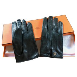 Hermès-Handschuhe Hermès schwarz gekocht-Schwarz