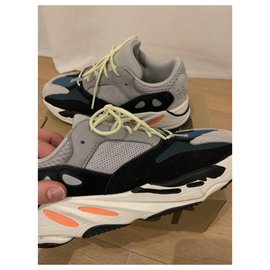Adidas-Yeezy boost wave runner 700 cinza sólido-Preto,Laranja,Cinza,Verde escuro