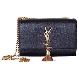 SAC SAINT LAURENT KATE SMALL POMPON Noir