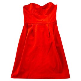 Diane Von Furstenberg-DvF Seymour strapless boned dress-Red