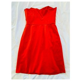 Diane Von Furstenberg-DvF Seymour trägerloses Kleid ohne Knochen-Rot