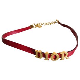 Christian Dior-collana girocollo-Rosso