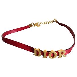 Christian Dior gargantilha Vermelho