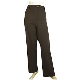 Laurèl Laurel Dark Brown Robe à jambe droite Pantalon court Taille de pantalon 44 Marron
