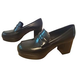 Mocassins Prada, size 38,5 Noir