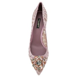 Dolce & Gabbana-Dolce&Gabbana Bellucci lace pumps-Pink