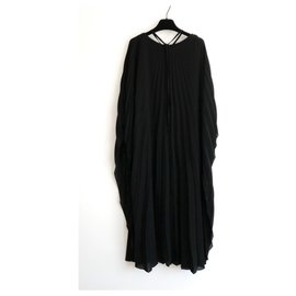 Balenciaga-Pleated Midi Dress-Black