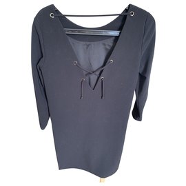 Ba&Sh Dexter backless black dress Black