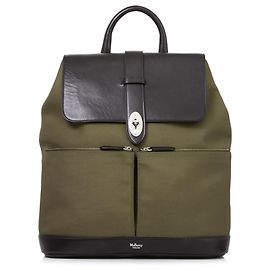 Mulberry Green Reston Nylon Rucksack Schwarz Grün Dunkelgrün