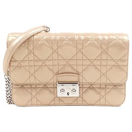 Borsa a tracolla a catena Miss Dior marrone Cannage Dior Marrone Beige