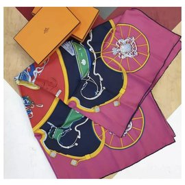 Hermès-Sciarpa di seta Hermes Stola primavera-Multicolore