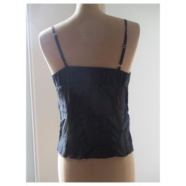 Autre Marque-orna farho - Top bijoux soie, taille 40.-Noir