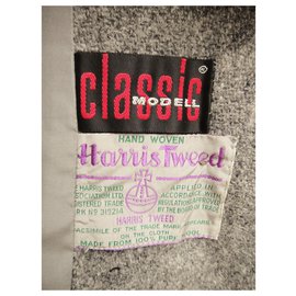 Autre Marque-casaco vintage em Harris Tweed t 38-Cinza