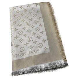 Scialle Louis Vuitton greige Grigio