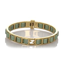 Fendi-Fendi Silver Zucca Bangle-Silvery,Blue,Light blue