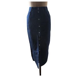 Gerard Darel Gonna jeans lunga, taille 36. Blu