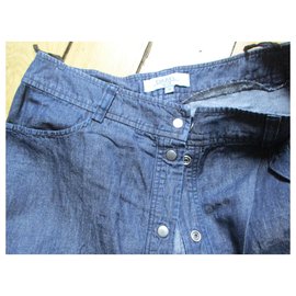 Gerard Darel-Long jeans skirt, taille 36.-Blue