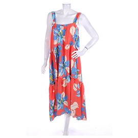 Vestido maxi floral Free People de linho e rayon Multicor