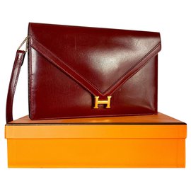 Hermès-Beautiful Lydie Hermès bag-Dark red