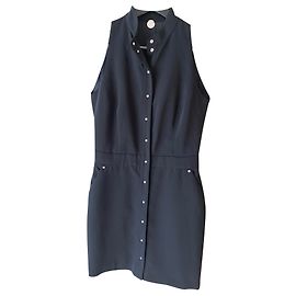 Azzaro Black Silk Dress Black