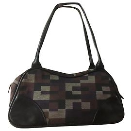Borsa Russell & Bromley in pelle e tessuto nera multicolore Nero Multicolore