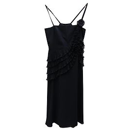 Escada Kleid Schwarz aus Polyester Größe 40 Schwarz