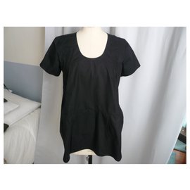 Marni-MARNI Black cotton summer blouse Mint condition T38 IT-Black
