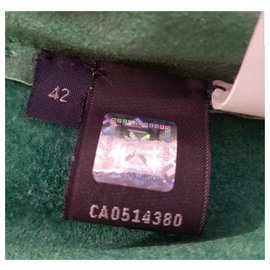 Fendi-FENDI Green leather jacket Sz.42-Green