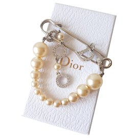 Dior Pins e spille Argento Crema
