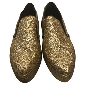 Pinko Baskets pailletées Doré