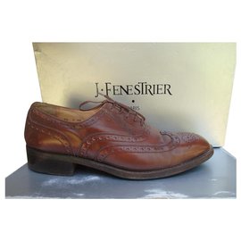 Joseph Fenestrier-richelieu vintage Unic-Fenestrier p 43,5-Marron