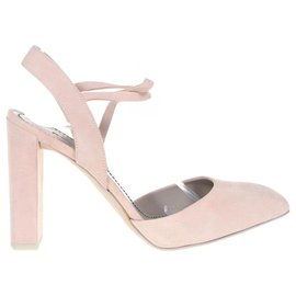 Aeyde Pink Suede Heels Pink