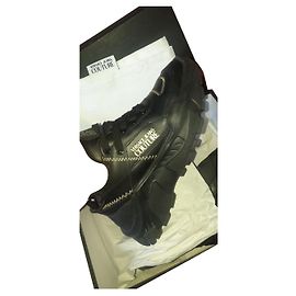 Autre Marque Versace Jeans Couture Chunky Sole Sneaker Schwarz Schwarz