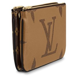Louis Vuitton-pochette con cremallera forrada nuevo-Castaño