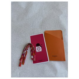 Hermès-Seiden Schals-Pink,Rot