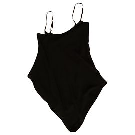 Balenciaga Asymmetric Silk Top Black Black