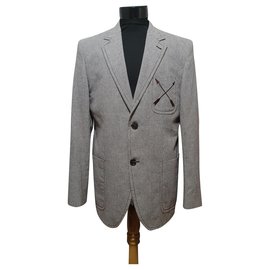 Chaqueta Blazer Viktor & Rolf de algodón y lino Multicolor