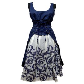 Autre Marque Save The Queen Vestidos Blanco Azul