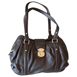 Bolsa Louis Vuitton em couro marrom escuro Castanho escuro
