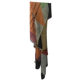 Autre Marque-Ilustraciones con estampado de bufanda cuadrada de Soffya-Multicolor