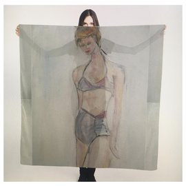 Autre Marque-Square scarf print artwork by Soffya-Multiple colors