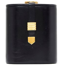 Autre Marque Estojo de perfume Guerlain em couro preto Preto
