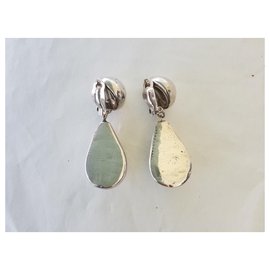 Autre Marque-Scooter - Large silver clip earrings-Silvery
