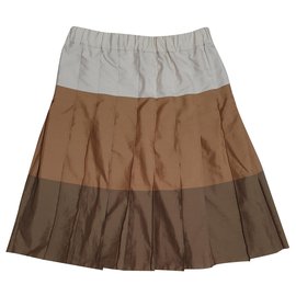Saia plissada de algodão Marni Multicor